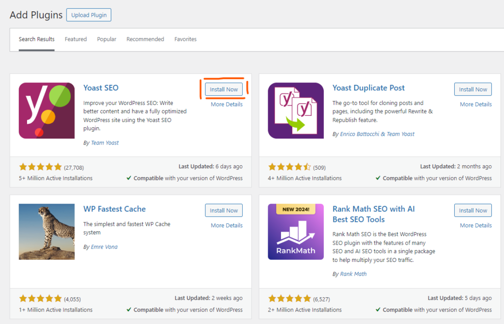 install yoast seo plugin